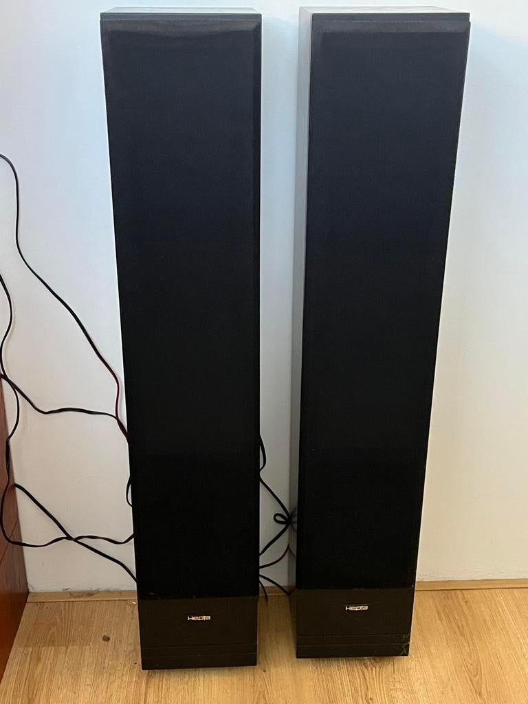 Hepta Street Vloerstaande Luidsprekers - op spikes, Gebruikt, 60 tot 120 watt, Front, Rear of Stereo speakers, Ophalen