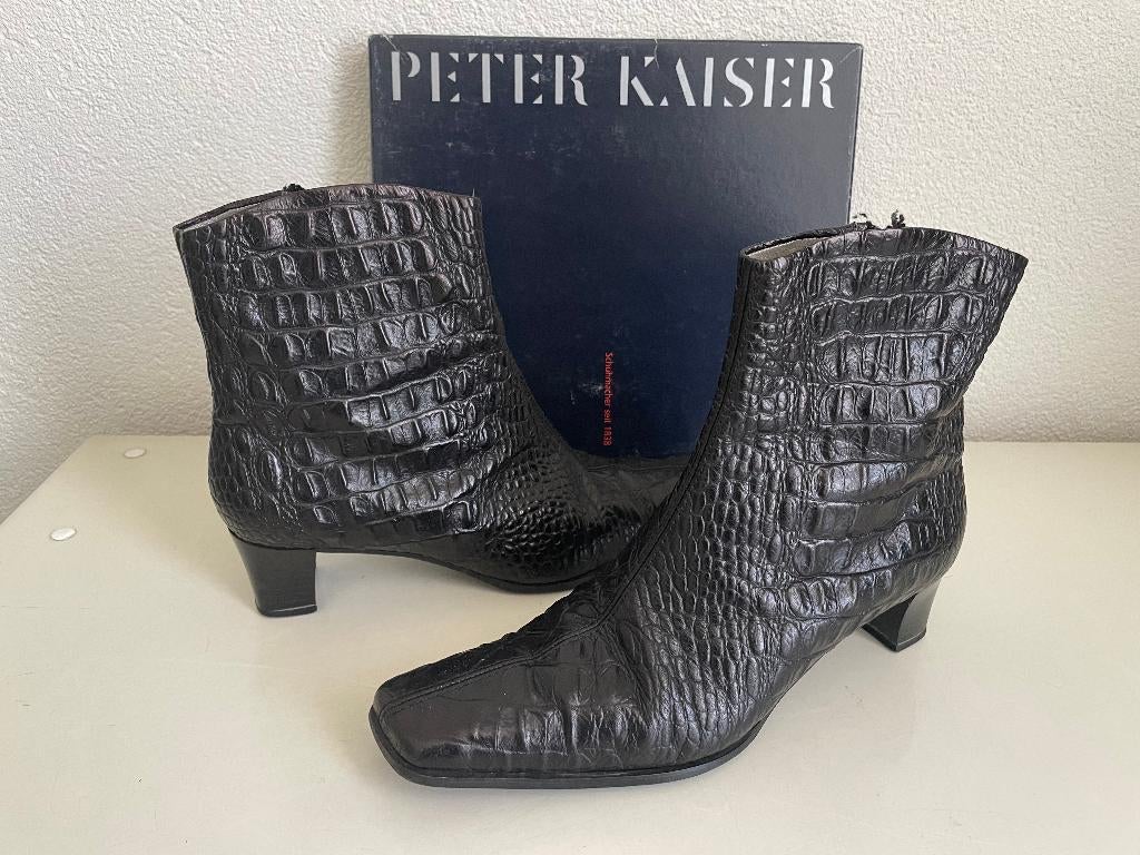 Laarsjes Peter Kaiser, Peter Kaiser, Zwart, Lage of Enkellaarzen, Ophalen of Verzenden