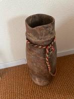 2x houten kruik/vaas Nepalees, Ophalen, Overige materialen, Overige kleuren, Nieuw