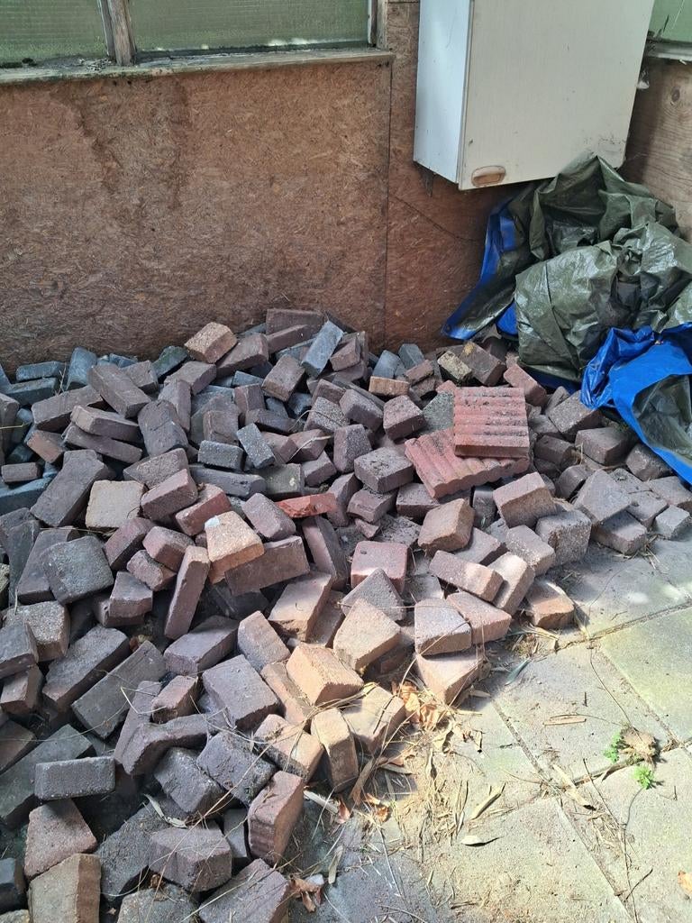Diverse betonklinkers, Tuin en Terras, Tegels en Klinkers, Ophalen, Gebruikt, Beton, Klinkers