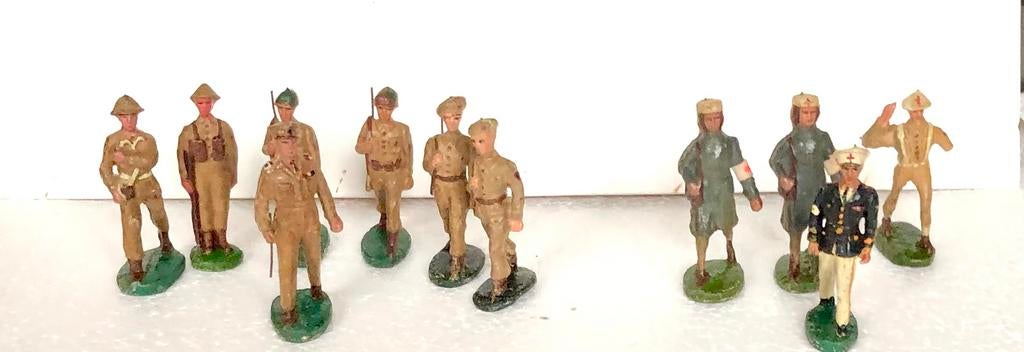 11 Ellastolin Hausser soldaten, Verzamelen, Militaria | Tweede Wereldoorlog, Ophalen of Verzenden, Duitsland