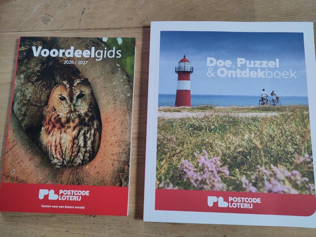 Gratis: Postcodeloterij Voordeelgids + Doe,Puzzel&Ontdekboek, Europa, Nieuw, Reisgids of -boek, Ophalen
