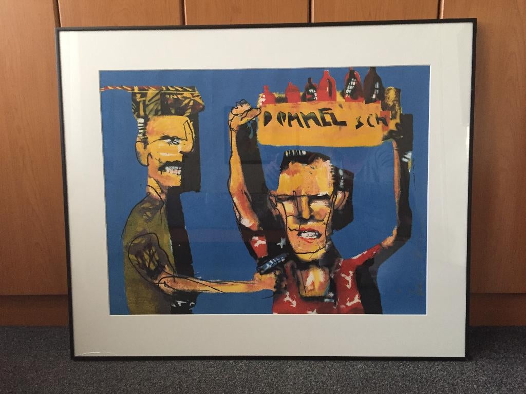 Herman Brood zeefdruk Dommelsch 1989, Ophalen