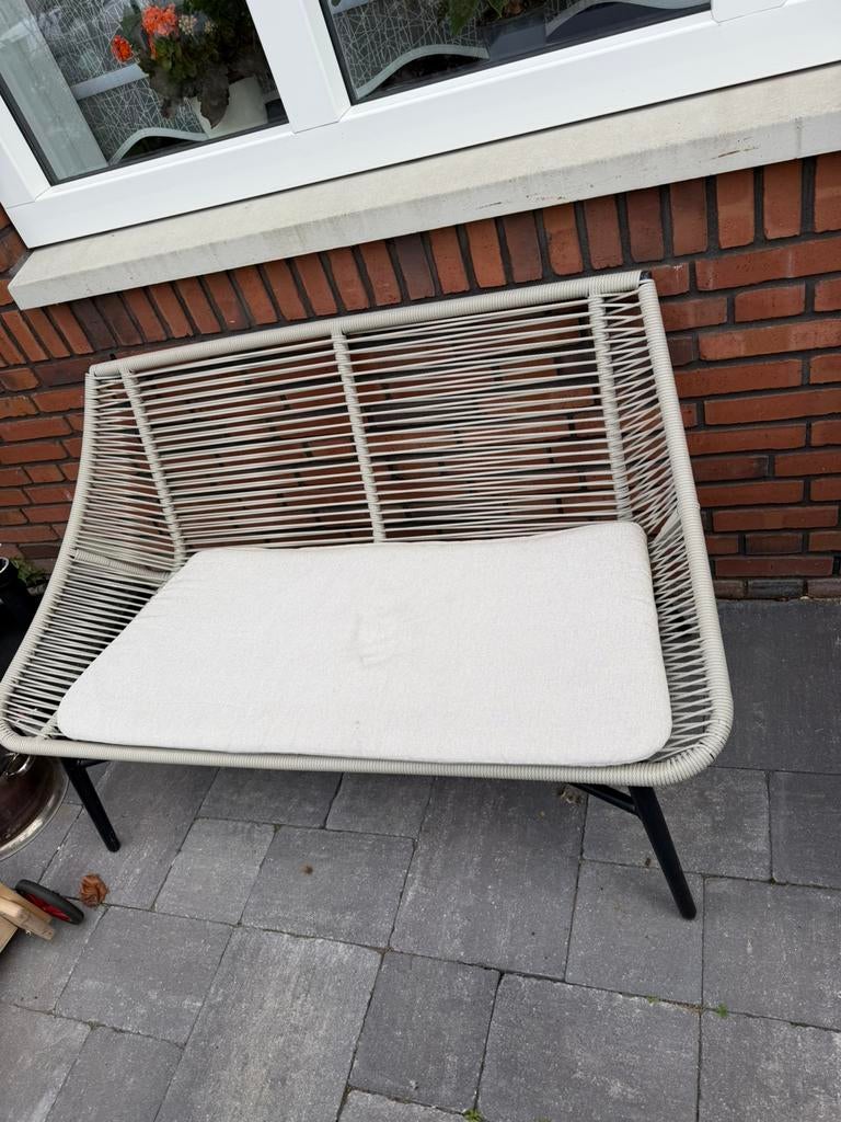 Tuinbank en stoel, Tuin en Terras, Ophalen, Zo goed als nieuw