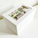 Herinneringskist wit memory box opbergkist theedoos sieraden, Minder dan 50 cm, Minder dan 50 cm, Ophalen of Verzenden, Zo goed als nieuw
