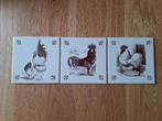 3 Vintage Tegels Cornelis van Gink - Pluimvee/Kippen - Gail, Ophalen of Verzenden