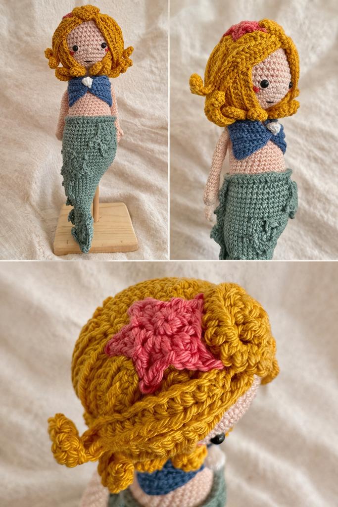 Gehaakte zeemeermin, Ophalen of Verzenden, Zo goed als nieuw, Haken, Overige typen