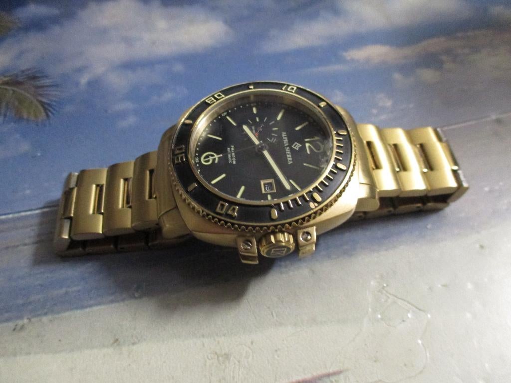 ALPHA SIERRA PHANTOM 2022 VINTAGE AUTOMAAT 0RIGINEEL., Staal, Breitling, Polshorloge, Ophalen of Verzenden