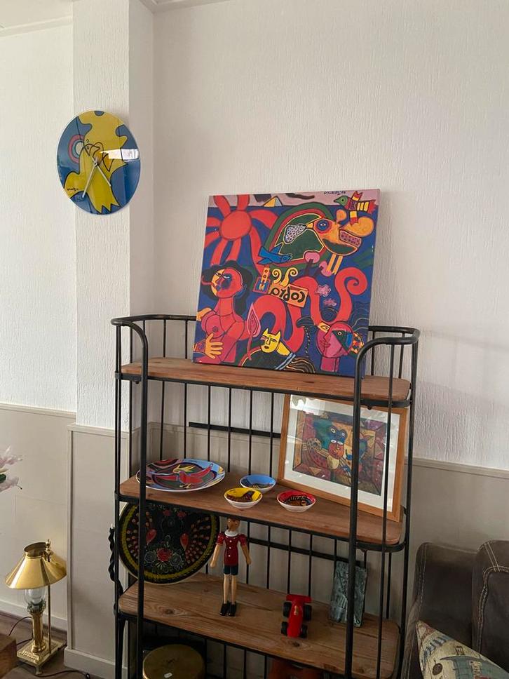 Kleurrijk abstract schilderij - reproductie corneille, Antiek en Kunst, Kunst | Schilderijen | Modern, Ophalen