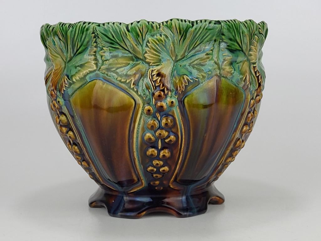 Antieke Majolica pot (19e eeuw) (Gereserveerd), Antiek en Kunst, Antiek | Vazen, Ophalen of Verzenden