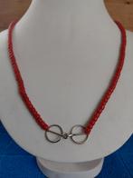 exclusieve bloedkoraal ketting,72 cm,edelsmid slot,zilver, Verzenden, Nieuw, Rood