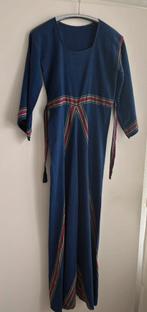 Lange donkerblauwe Ethiopische (Hippie) jurk | 100% Katoen, Ophalen of Verzenden, Zo goed als nieuw, Blauw, Overige typen