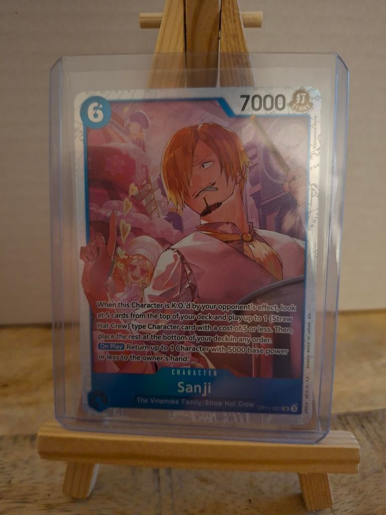 Sanji kaart One piece SR tcg, Ophalen of Verzenden, Nieuw, Losse kaart, Foil