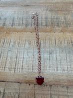 Luxenter zilveren ketting met synthetische steen, Ophalen of Verzenden, Zo goed als nieuw, Zilver