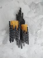 Brutalistche Italiaanse wandlamp.  Marcello Fantoni.., Ophalen of Verzenden, Zo goed als nieuw, Glas, Brutalistche industrieel