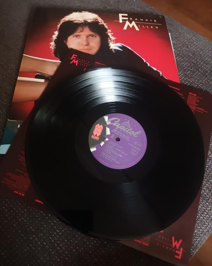 Frankie Miller - Standing on the edge 1982 + inner VG+, Cd's en Dvd's, Vinyl | Rock, Ophalen of Verzenden, Gebruikt, Overige formaten
