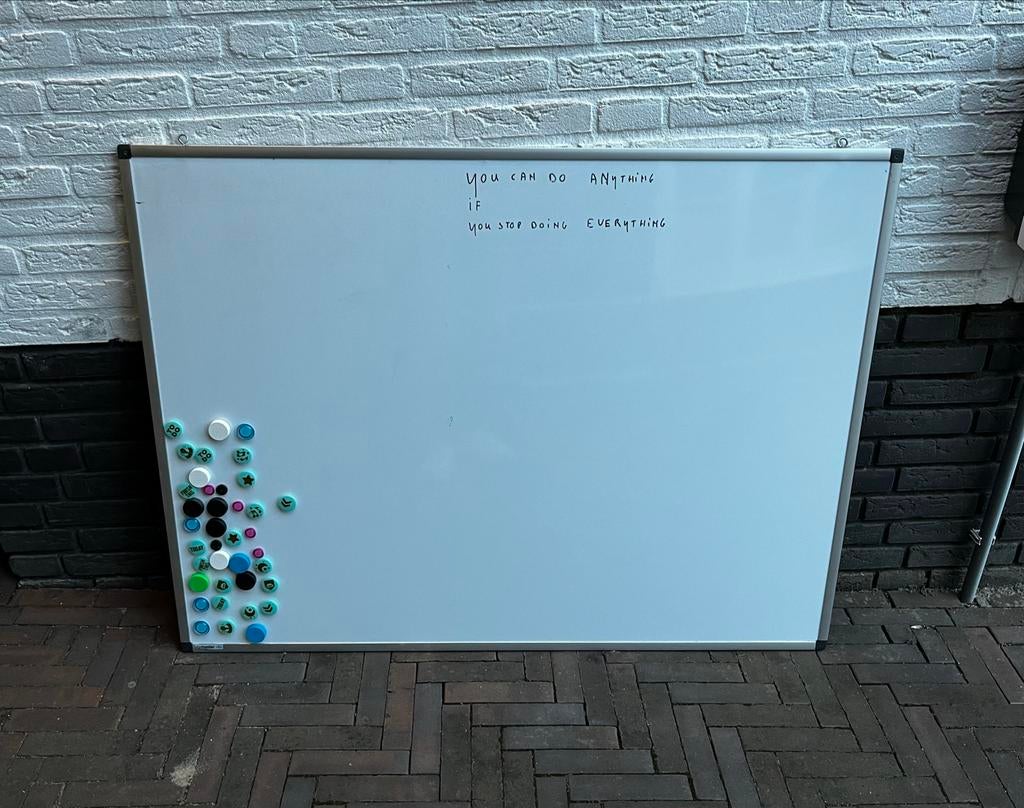Gratis af te halen whiteboard 120x90 cm, Diversen, Schoolborden, Ophalen, Gebruikt, Whiteboard