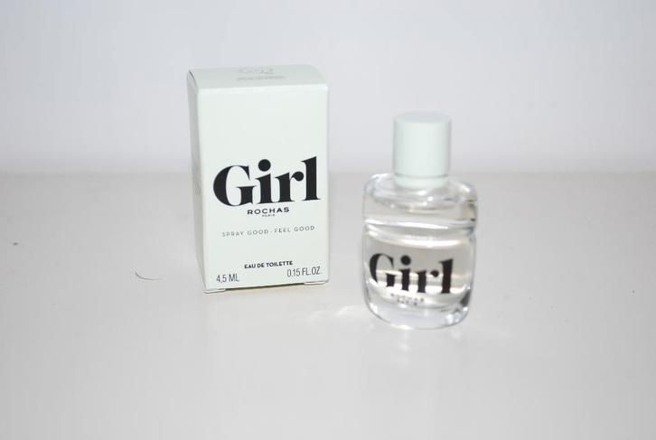 Miniatuur Rochas Girl, Verzamelen, Parfumverzamelingen, Zo goed als nieuw, Miniatuur, Gevuld, Ophalen of Verzenden