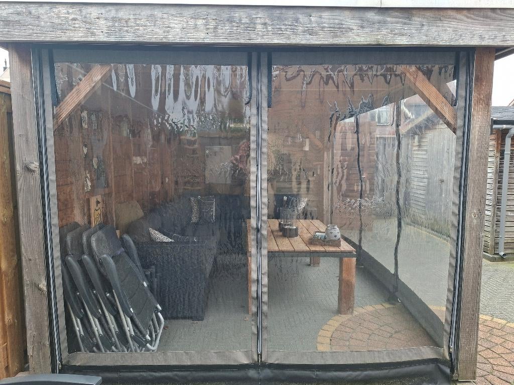 Veranda doeken  overkapping ( beschikbaar vanaf 21/4/2026 ), Tuin en Terras, Overkappingen, Ophalen, Gebruikt, Veranda