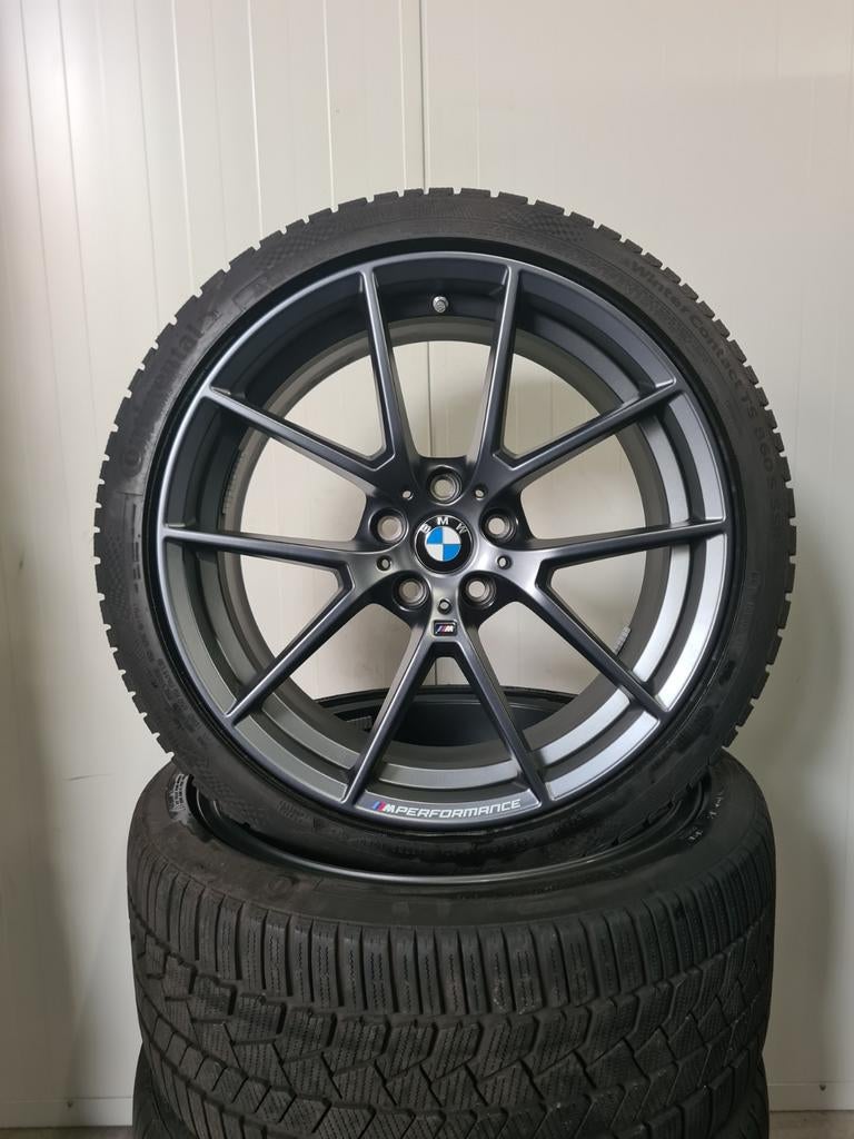 19' BMW 3 4 Serie Styling 898M met winterbanden 8mm & 7.3mm, 19 inch, Banden en Velgen, Personenwagen, 225 mm