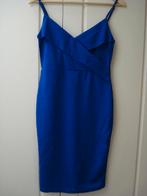 (gala)jurk maat M kobaltblauw stretchstof, rits achter, Maat 38/40 (M), Blauw, Ophalen of Verzenden, Zo goed als nieuw