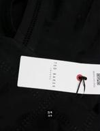 Ted Baker - Prachtige linnenmix Jurk maat 1/36 - Nieuw €230, Zwart, Nieuw, Ophalen of Verzenden, X