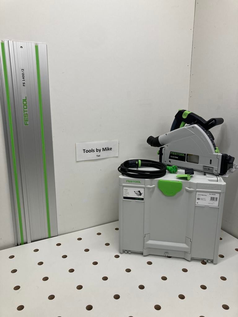 Festool ts55febq invalzaag set (nieuwstaat), Doe-het-zelf en Verbouw, Ophalen, Invalzaag, Zo goed als nieuw, 30 tot 70 mm