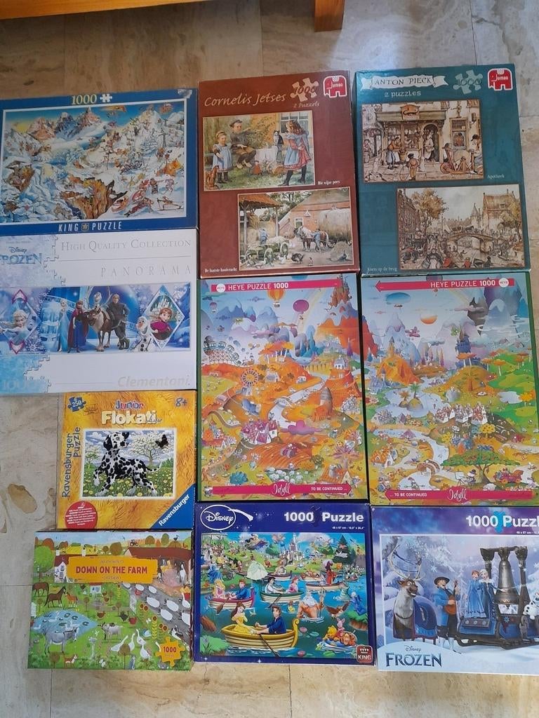 Div puzzels en prijzen, Hobby en Vrije tijd, Denksport en Puzzels, Ophalen of Verzenden, 500 t/m 1500 stukjes, Zo goed als nieuw