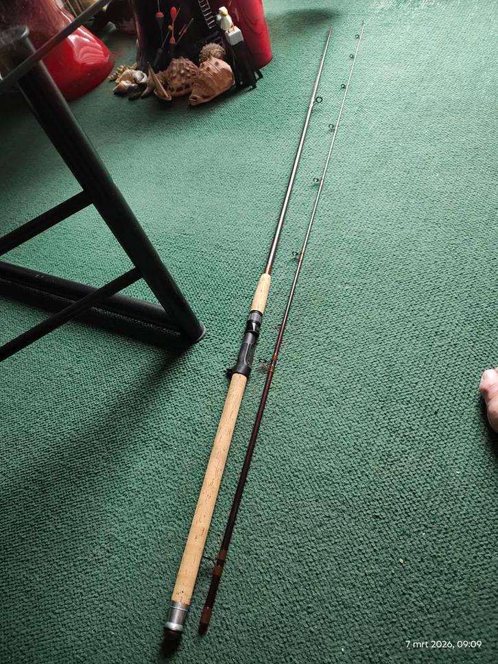 vintage hand gebouwde karper hengel, 10ft., Watersport en Boten, Hengelsport | Karpervissen, Zo goed als nieuw, Werphengel, Ophalen
