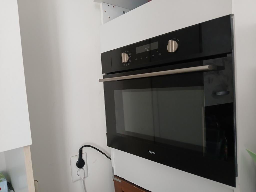 Pelgrim inbouwoven met ombouwkast, Gebruikt, Oven met grill, Inbouw, 45 tot 60 cm