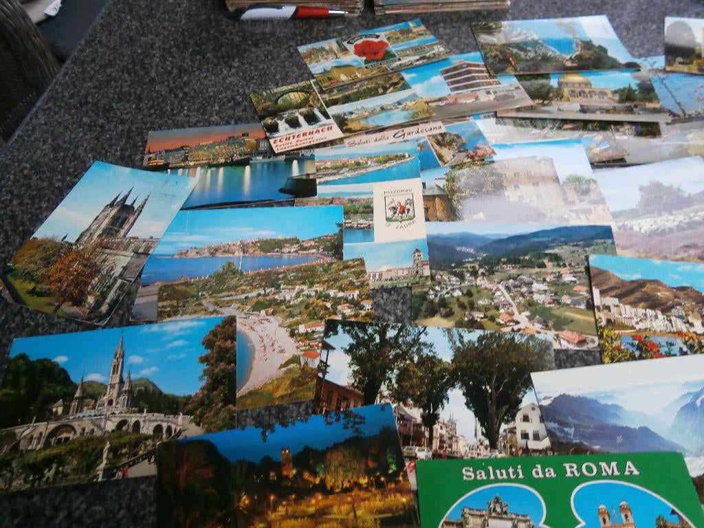 verzameling oude buitenlandse kaarten, Verzamelen, Ophalen of Verzenden, 1960 tot 1980, Gelopen, Overig Europa