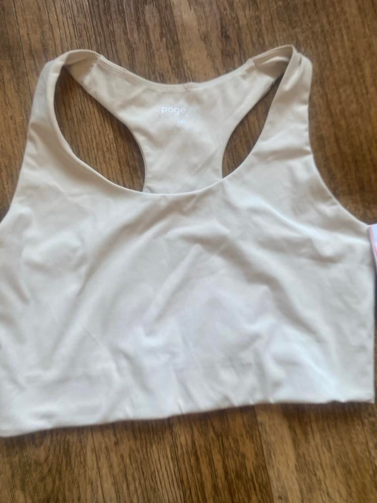 Nieuwe sportbeha van Page Active, maat M, Kleding | Dames, Sportkleding, Maat 38/40 (M), Beige, Nieuw, Ophalen of Verzenden