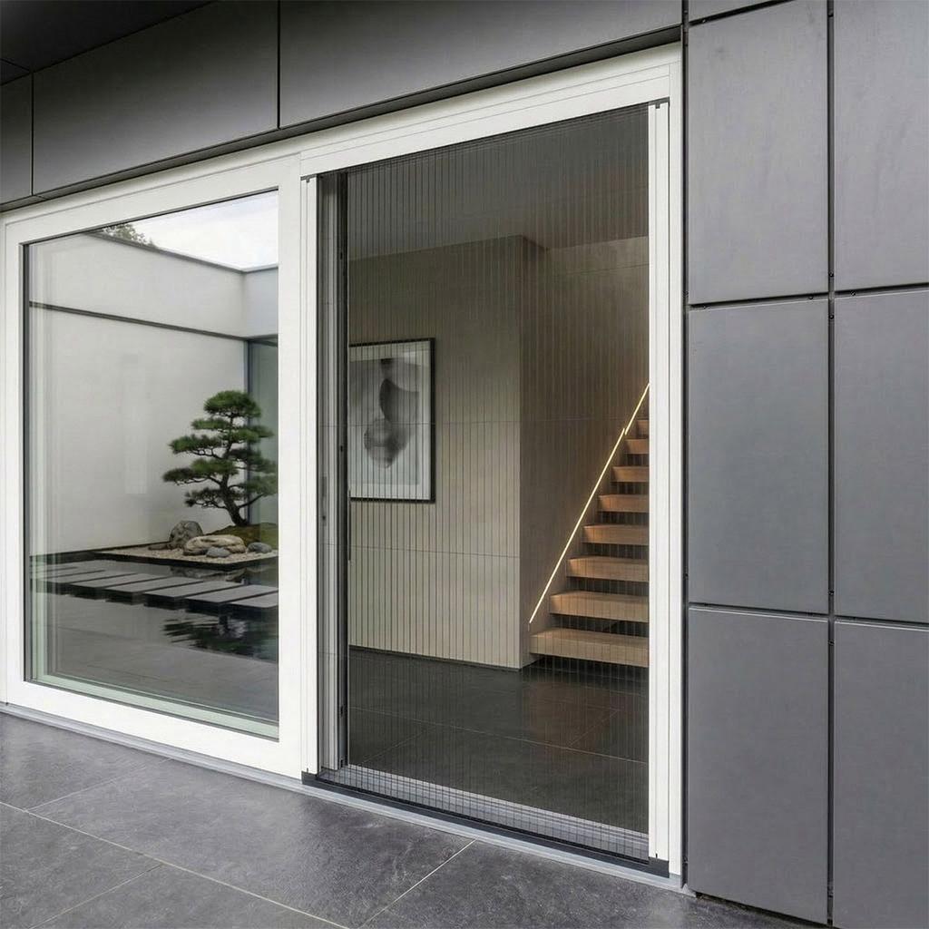 Plissé hordeur 180x203 cm (bxh), Ophalen, Hordeur, 200 tot 215 cm