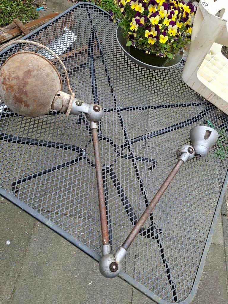 Oude industriële jielde lamp, Ophalen of Verzenden