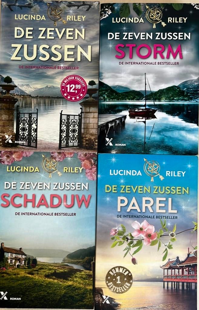 De Zeven Zussen serie - Lucinda Riley, deel 1,2,3 en 4, Ophalen of Verzenden, Zo goed als nieuw, Nederland