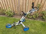 Mooie golftrolley 3 wiel wit / blauw Fastfold €119,-, Ophalen of Verzenden, Zo goed als nieuw, Golfkar, Overige merken