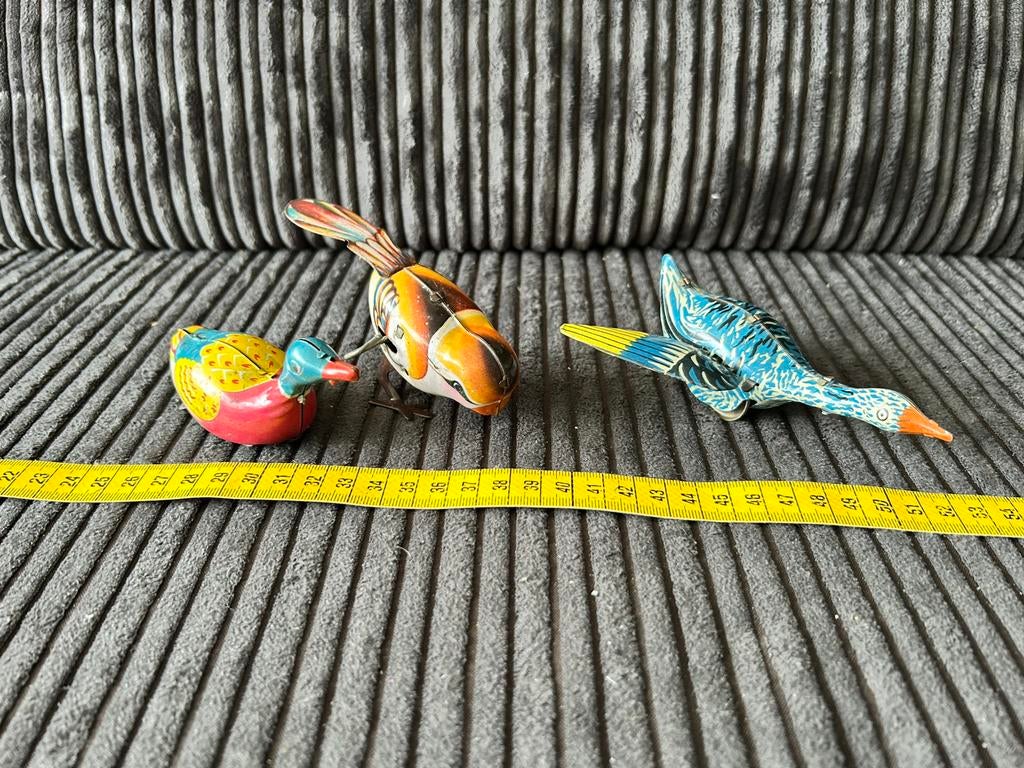 3 x Oud Blikken speelgoed Vogels, Antiek en Kunst, Antiek | Speelgoed, Ophalen of Verzenden