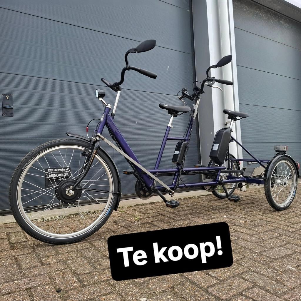 Van Raam Twinny tandem elektrisch, Fietsen en Brommers, Fietsen | Driewielfietsen, Ophalen, Gebruikt, Van Raam