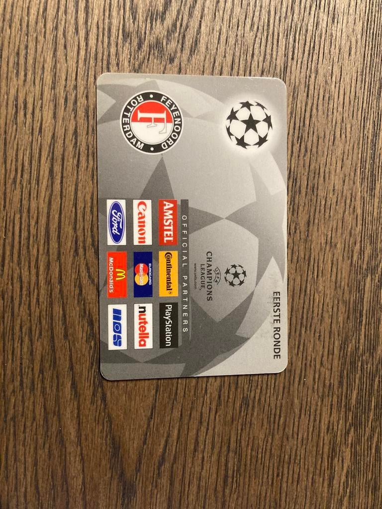 OUDER PASSE-PARTOUT FEYENOORD CHAMPIONS LEAGEU, Ophalen of Verzenden, Zo goed als nieuw, Feyenoord, Overige typen