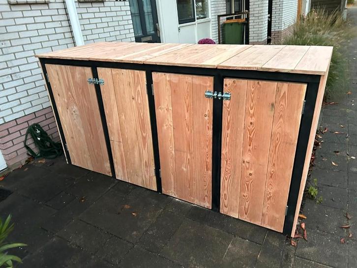 Douglas houten container ombouw, kliko hok, containerberging, Tuin en Terras, Tuinmeubel-accessoires, Nieuw, Ophalen