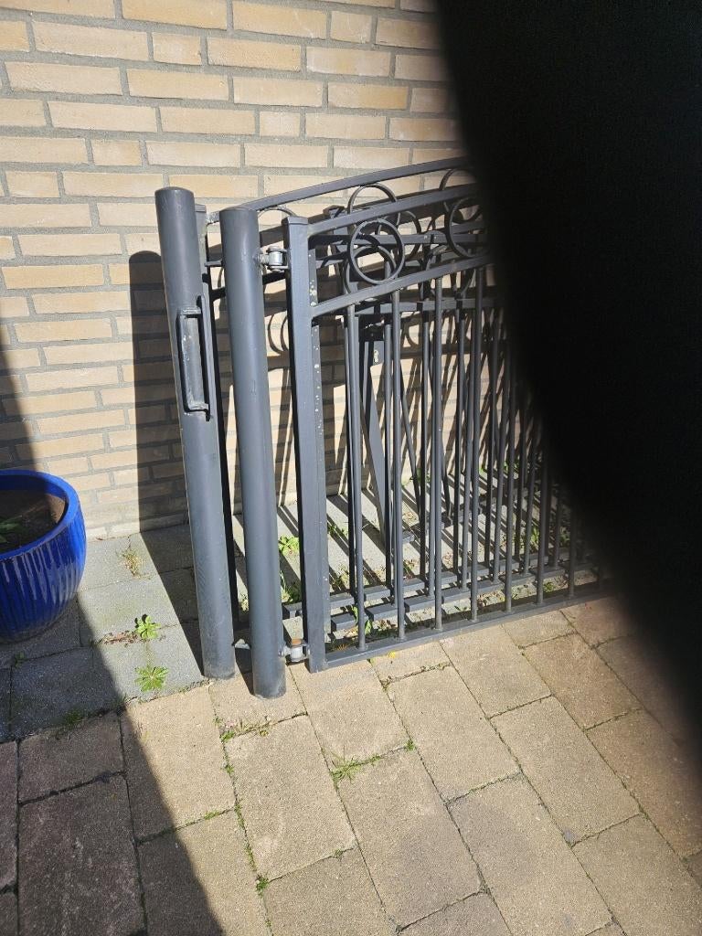 poort met hek, Tuin en Terras, Ophalen of Verzenden, Gebruikt, IJzer, Tuinhek