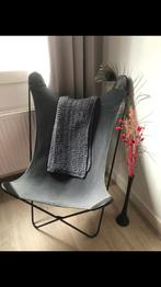 Mooie vlinderstoel zwart/grijs, Ophalen, Overige materialen, Zwart, Zo goed als nieuw