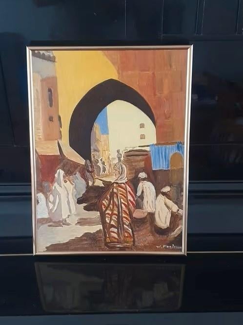 Schilderij Arabische stadspoort W Poortman, Antiek en Kunst, Ophalen