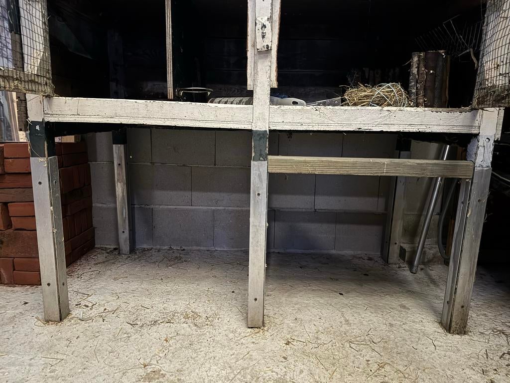 Konijnenhok op poten buiten, Ophalen, 90 cm of meer, Hok, 110 cm of meer