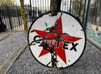 CALTEX emaille reclamebord 100 CM, Verzamelen, Ophalen, Reclamebord, Gebruikt, .