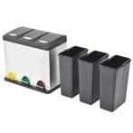 3 Vuilnisbakken afvalbakken afval scheiden 24L GRATIS BEZORG, Huis en Inrichting, Verzenden, Nieuw, 20 tot 30 liter, Rvs