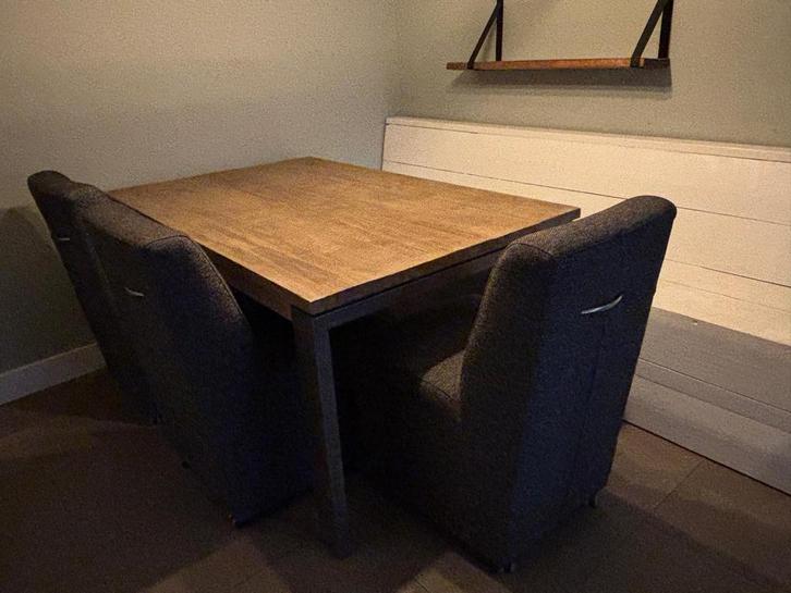 Henders&Hazel Eettafel + 5 Stoelen, Huis en Inrichting, Tafels | Eettafels, Gebruikt, 100 tot 150 cm, 150 tot 200 cm, Vijf personen of meer