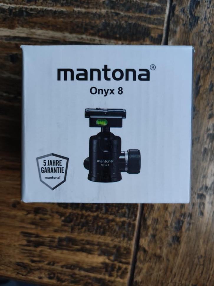 Mantona Onyx 8-balhoofd (kogelkop) - Nieuw, Audio, Tv en Foto, Fotografie | Statieven en Balhoofden, Nieuw, Balhoofd, Met balhoofd