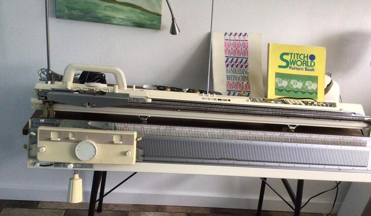 Brother KH-965 / KR-850 dubbelbed Breimachine, Hobby en Vrije tijd, Breien en Haken, Gebruikt, Breien, Machine, Ophalen