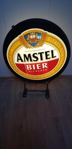Amstel bier lichtbak Verlichting licht bord lamp gevel, Verzamelen, Biermerken, Ophalen, Gebruikt, Reclamebord, Plaat of Schild